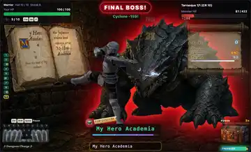 In the game: the Tarrasque turns to stone, the gate opens, the hero runs out into the Sunlight
